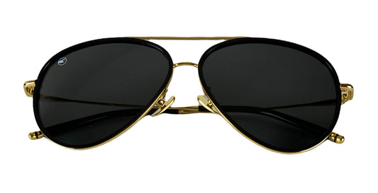 Marine Unisex Sunglasses | Aviator styling  | Titanium metal frame | Reflective lens | Polarized